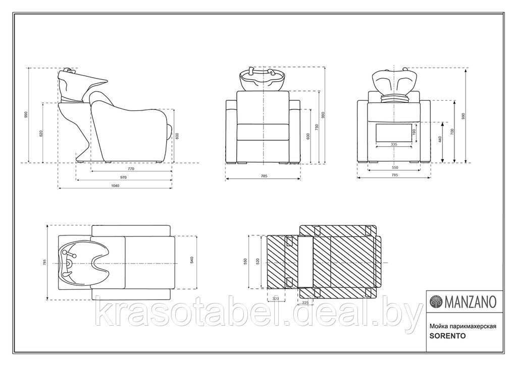 ПАРИКМАХЕРСКАЯ МОЙКА SORENTO - фото 4 - id-p146954469