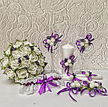 Набор свадебных свечей "Майский" для обряда "Семейный очаг" в фиолетовом цвете, фото 2