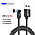 Поворотный зарядный магнитный USB кабель USLION, 2м, черный 555917, фото 8