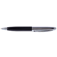 Ручка подарочная "Darvish" корпус серебристо-цветной в футляре Черный