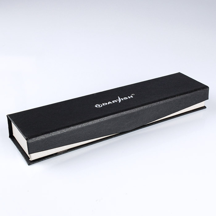 Ручка подарочная "Darvish" корпус серебристо-цветной в футляре Черный - фото 4 - id-p147026003