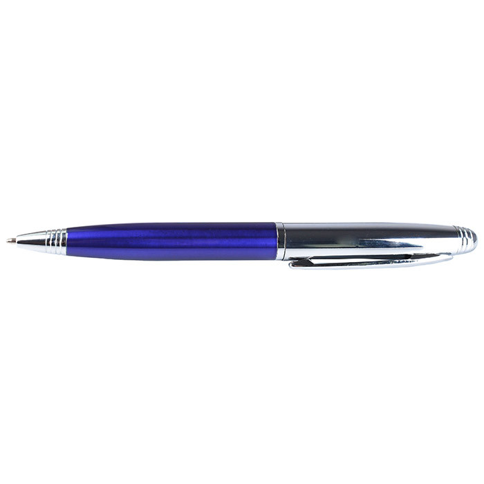 Ручка подарочная "Darvish" корпус серебристо-цветной в футляре Синий