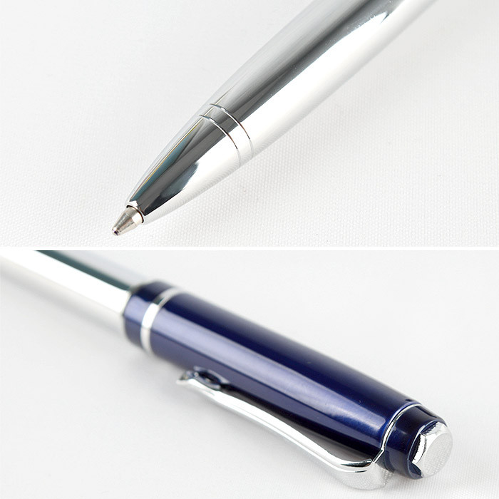Ручка подарочная "Darvish" корпус цветной с серебром в футляре Синий - фото 4 - id-p147030093