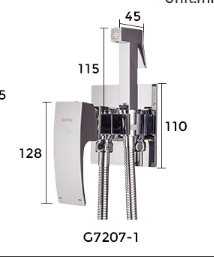 Смеситель для биде Gappo G7207-8 Хром/белый Хром - фото 6 - id-p147036876