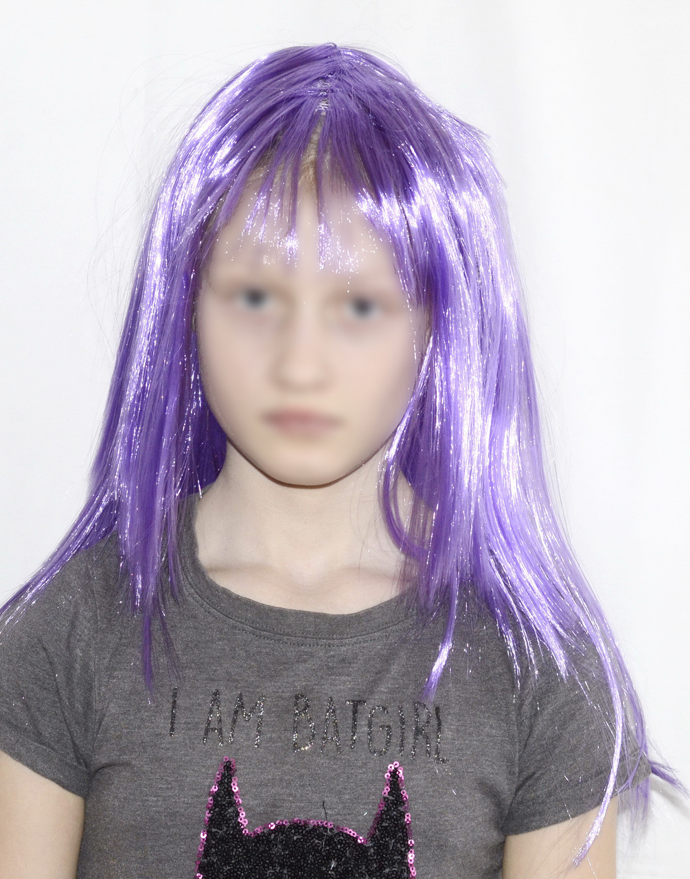 Парик искусственный фиолетовый