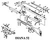 Поршень с манжетой для винтовок Diana 460, 48, 52, 54 (оригинал)., фото 4