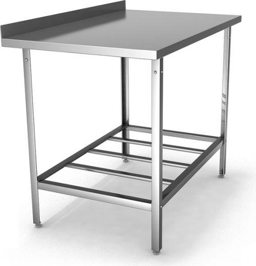 Стол 600х500х850 мм из нерж. стали, полка решетка