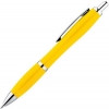 Пластиковая шариковая ручка желтого цвета для нанесения логотипа