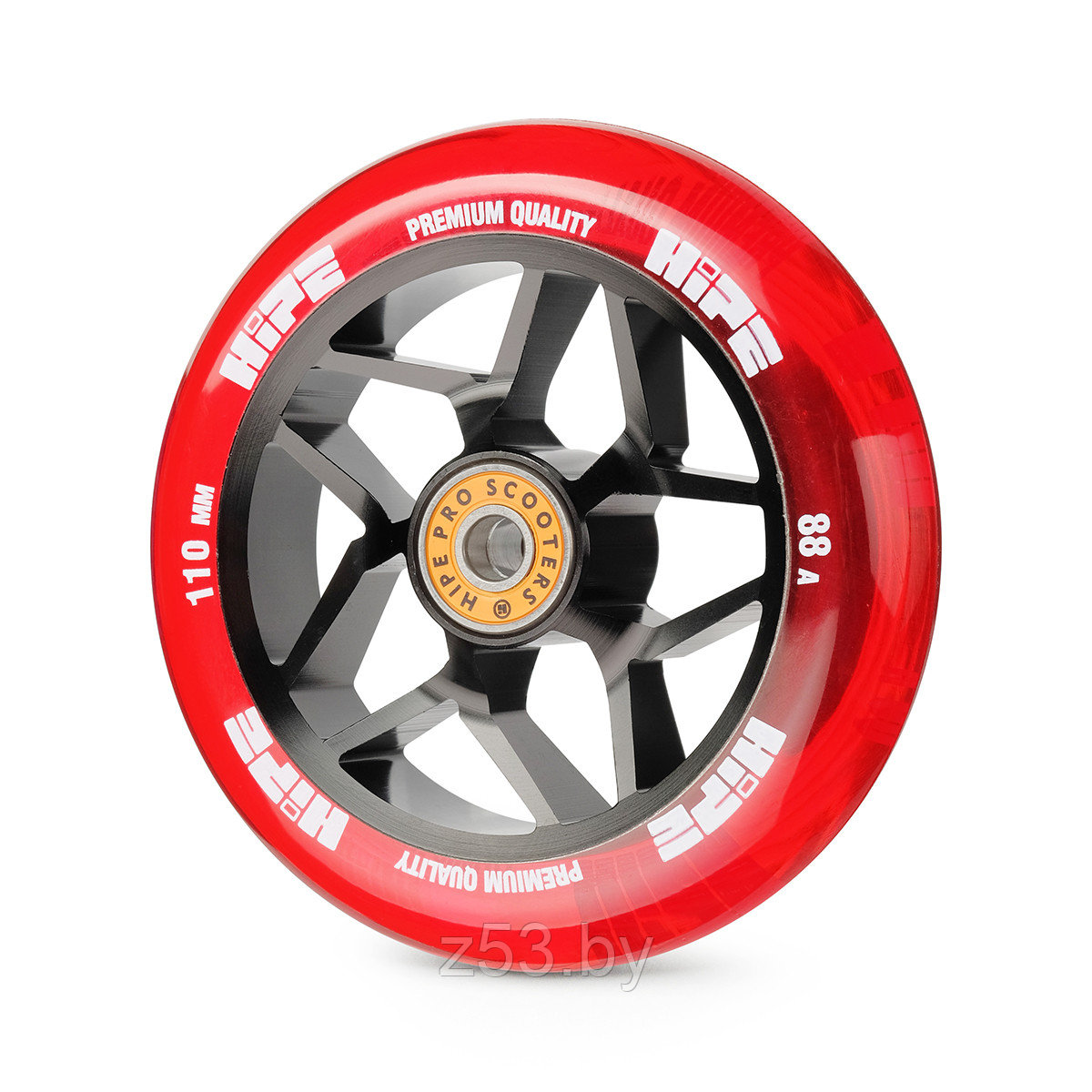 Колесо HIPE H01A 110 мм black/transparent red