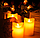Светодиодные электронные  свечи "Сердце" 3штуки с эффектом живого огня, фото 2