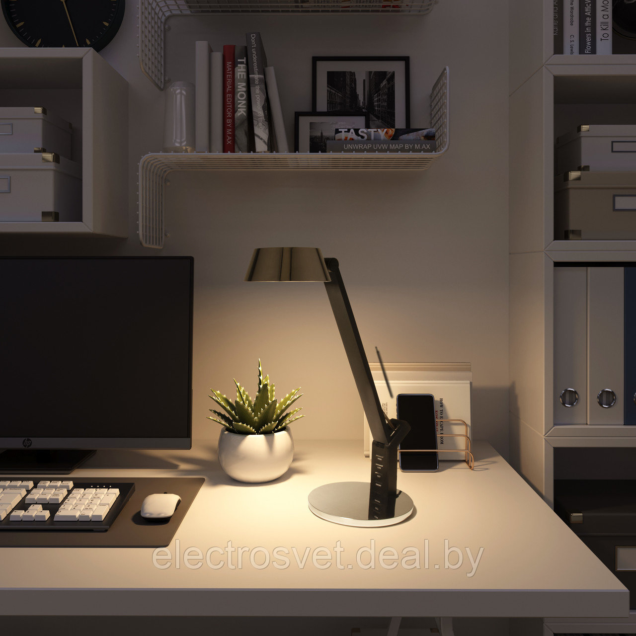 Светодиодная настольная лампа с сенсорным управлением 80426/1 черный/серебро - фото 4 - id-p147125097