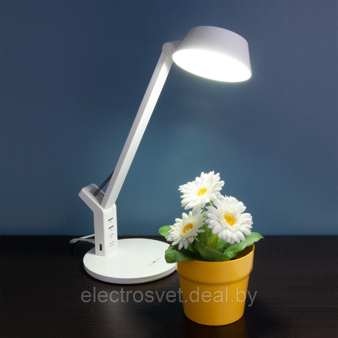 Светодиодная настольная лампа с сенсорным управлением 80426/1 черный/серебро Белый - фото 2 - id-p147125113