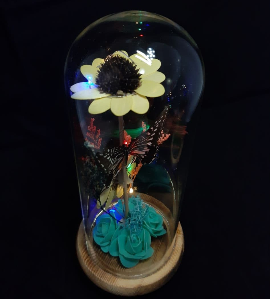 Цветок в колбе с подсветкой - фото 8 - id-p115824250