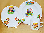 Набор посуды 3 предмета Идиллия 200,170,200 рис Детство