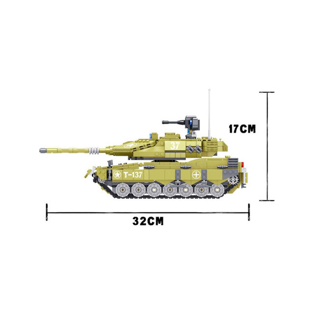 Конструктор Zhe Gao QL0137 Основной боевой Танк Леопард 2 1277 деталей - фото 4 - id-p147130033