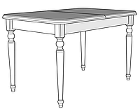 Стол обеденный, кухонный, для столовой «Дионис-01»