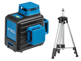 Нивелир лазерный линейный BULL LL 3401 c аккумулятором и штативом в кор. (проекция: 3 плоскости 360°)