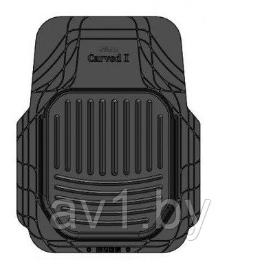 Передний резиновый водительский коврик  универсальный черный Corvett UNI 1 шт.