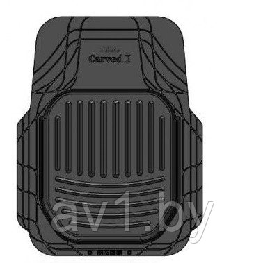 Передний резиновый водительский коврик  универсальный черный Corvett UNI 1 шт.