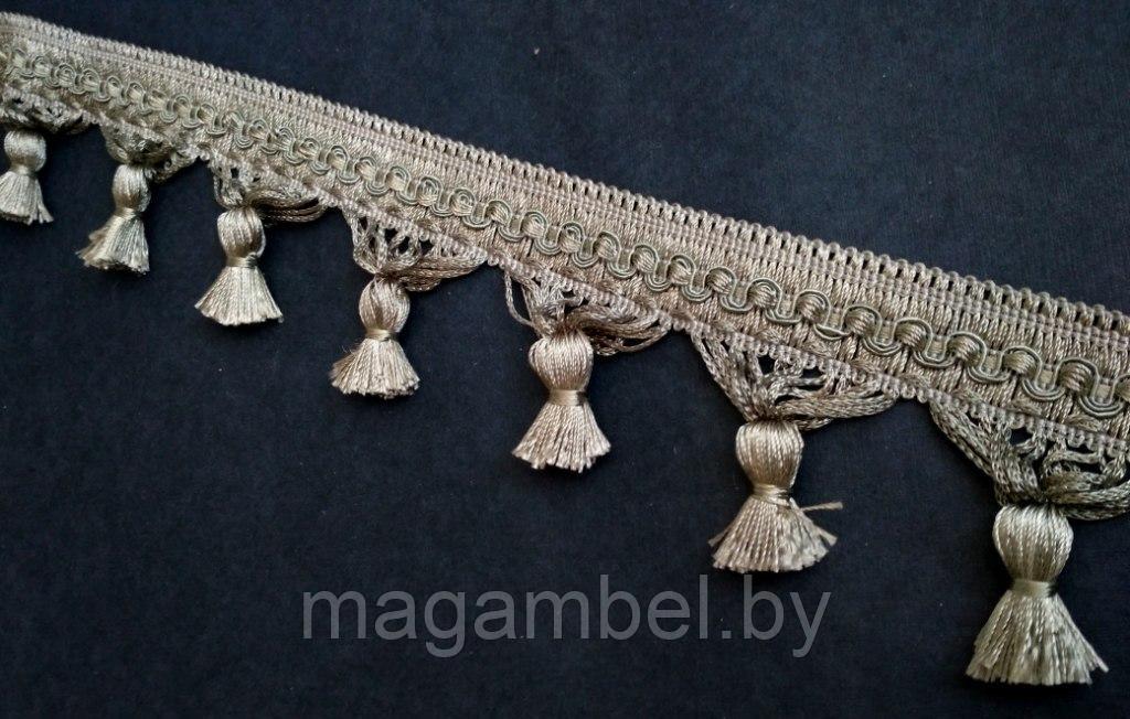 Бахрома декоративная цвета хаки.