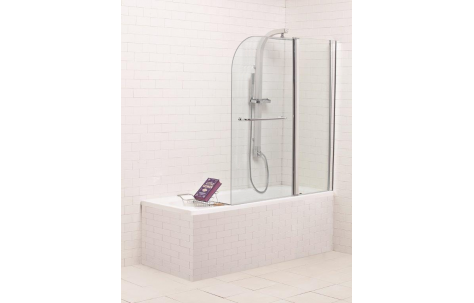 Стеклянная душевая шторка 120*140 для ванны с распашной створкой Niagara SS-148120-14, фото 2