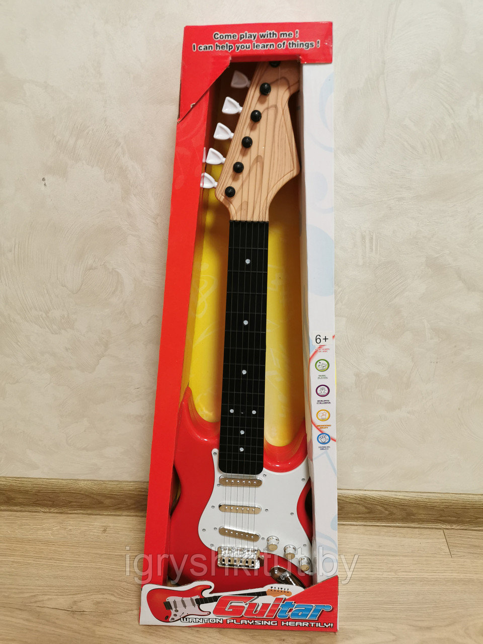 Электронная рок гитара HAIYUANQUAN, 66 см, 6 струн, арт.8810 - фото 3 - id-p139952414