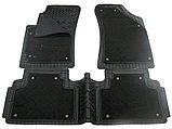 Резиновые коврики в салон авто универсальные ПВХ + ворс 3 части - Черный UNI, фото 2
