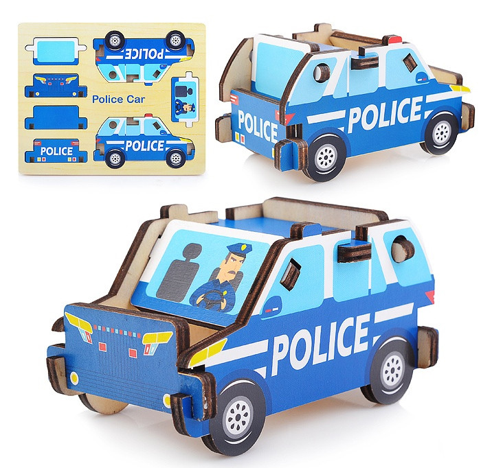 Деревянный конструктор Полицейская машина