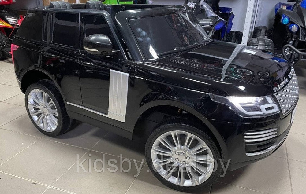 Детский электромобиль RiverToys Range Rover HSE DK-PP999 4WD (черный глянец) автокраска двухместный - фото 4 - id-p111488463