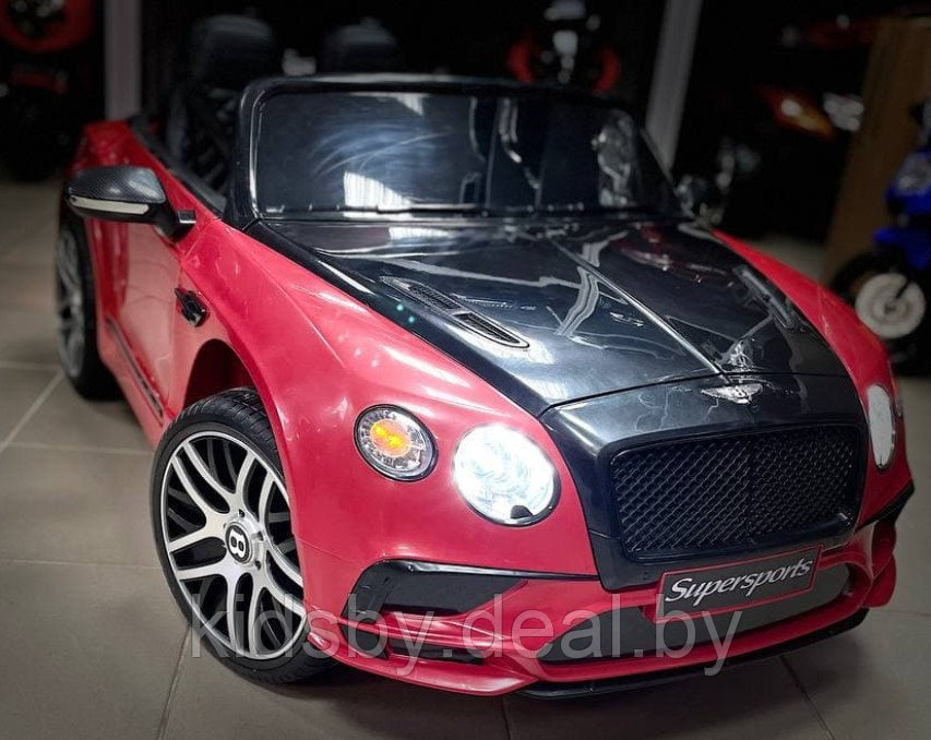 Детский электромобиль RiverToys Bentley Continental Supersports JE1155 (красный/черный) Лицензия двухместный - фото 2 - id-p25908670