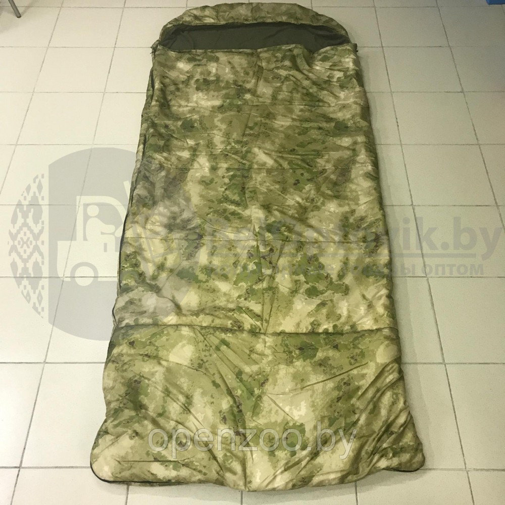 Спальный мешок с подголовником Stalker Military Style одеяло (22595, изософт, до -10С), РФ - фото 4 - id-p147195976