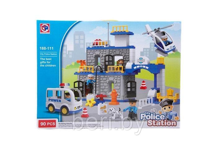 188-111 Конструктор Kids Home Toys "Полицейская станция", 90 деталей, крупные детали, аналог Lego Duplo - фото 2 - id-p147216671