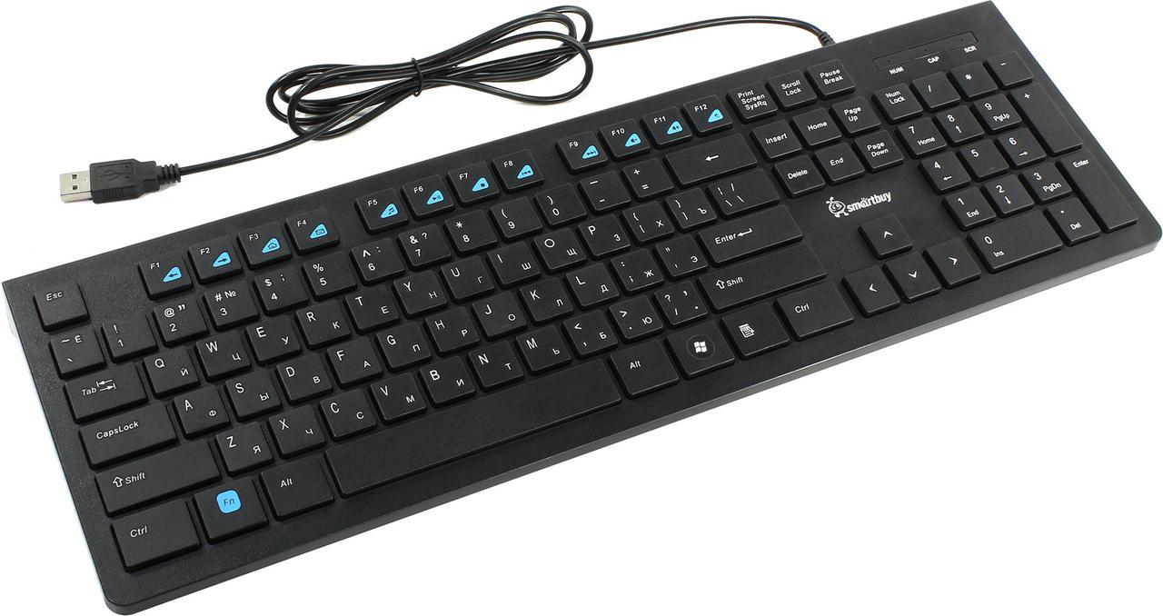 Клавиатура беспроводная мультимедийная Smartbuy 206 черная (SBK-206AG-K)/20, фото 1