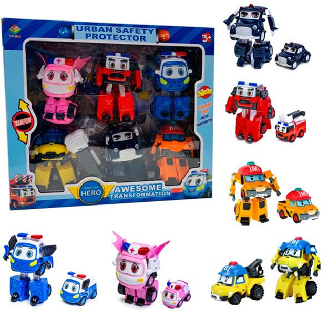 Набор трансформеров Robocar Poli 6 шт 83168-jc2 - фото 1 - id-p147286854