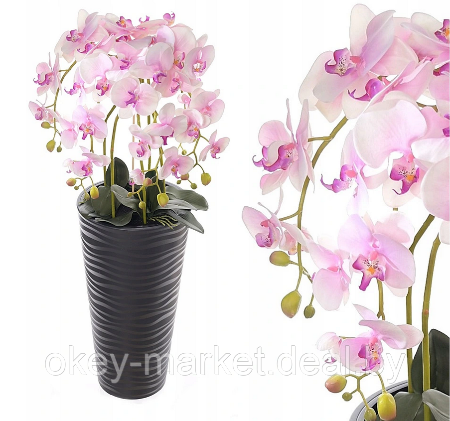 Цветочная композиция из орхидей в горшке 95 см - фото 3 - id-p147299837
