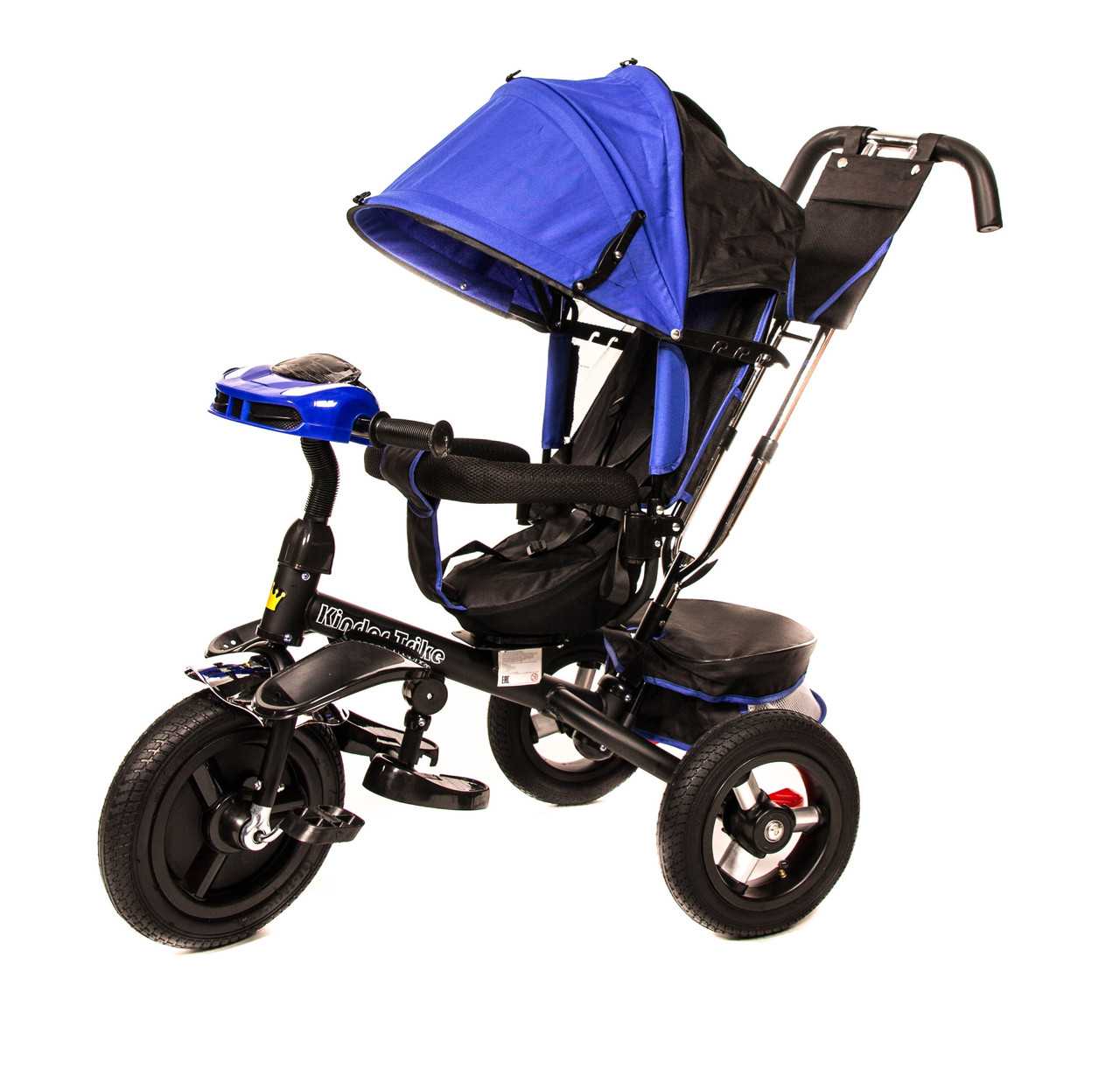 Трехколесный велосипед Kinder Trike Classic-поворотное сидение, надувные колеса 12/10(синий) - фото 2 - id-p92697604