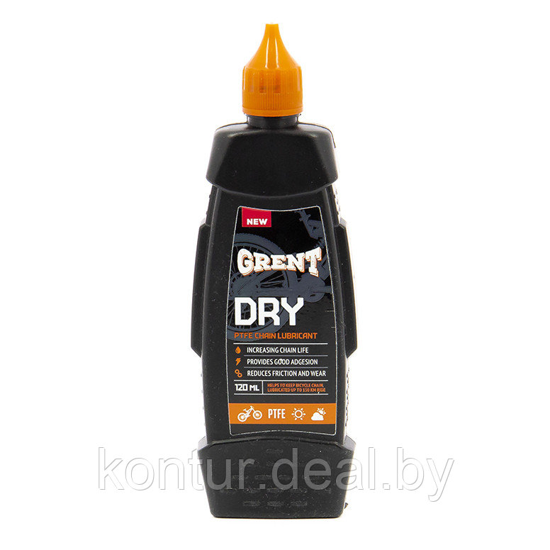 Цепная велосмазка для сухой погоды с тефлоном GRENT PTFE Dry Lube 120мл - фото 1 - id-p147332056