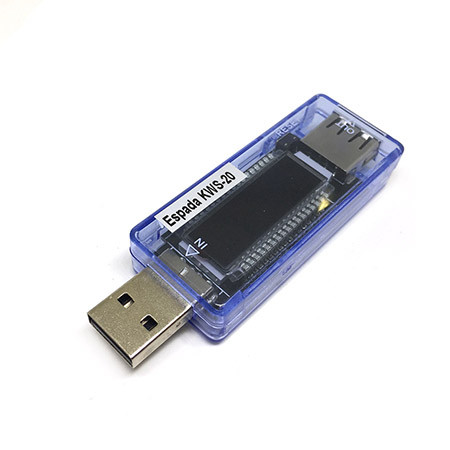 USB тестер Espada KWS-V20, 3-9V, 3A, измеритель ёмкости - фото 3 - id-p147333942