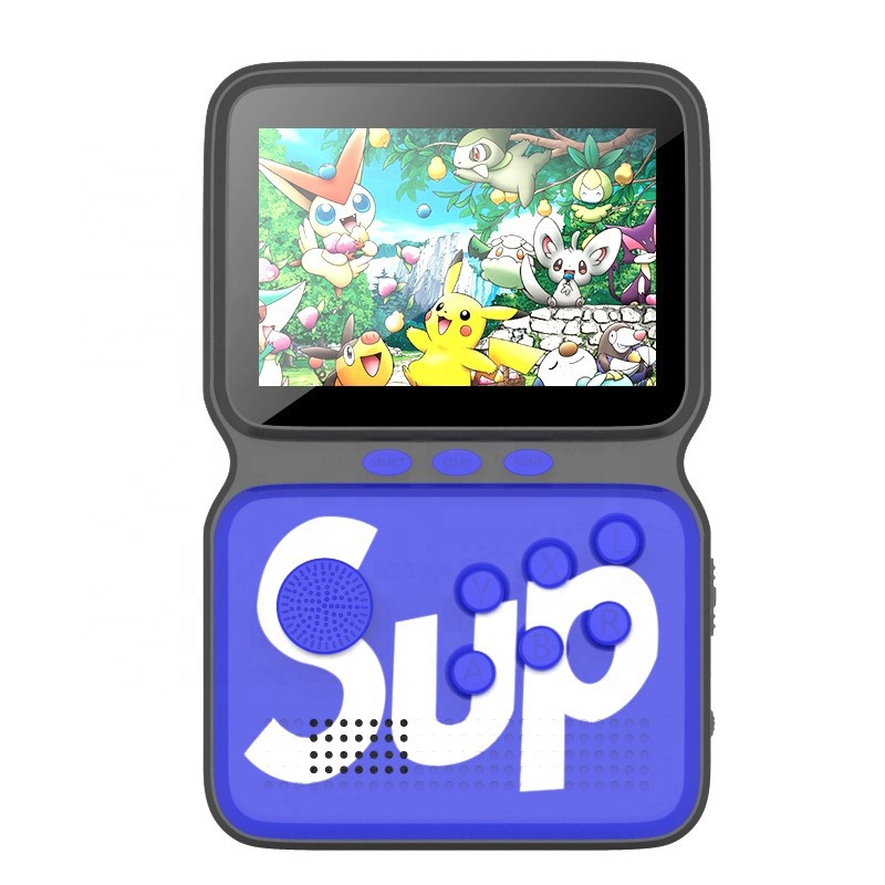 Портативная игровая приставка SUP Game Box Power M3 - 893 игры, Dendy, Sega, GameBoy, Super Nintendo, синяя - фото 1 - id-p147336171