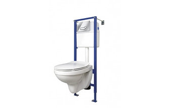 Комплект инсталляции Cersanit VECTOR c унитазом и сиденьем slim lift кнопкой хром, фото 2