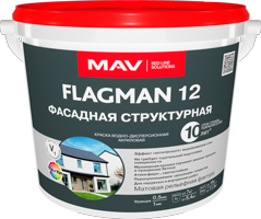 Краска FLAGMAN 12 фасадная структурная 13,2 л.