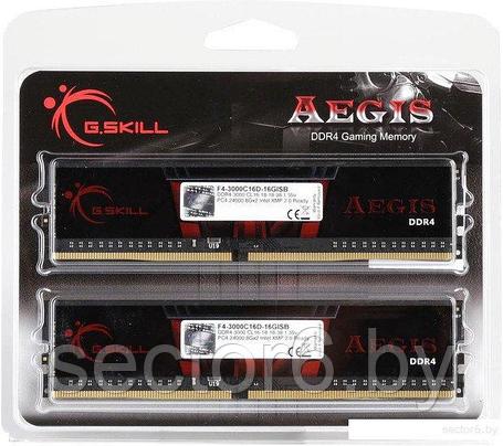 Оперативная память G.Skill Aegis 2x8GB DDR4 PC4-24000 F4-3000C16D-16GISB, фото 2