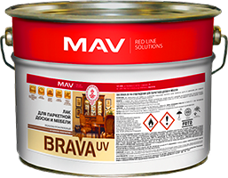 Лак BRAVA UV УФ-отверждения для паркетной доски и мебели 20 л.