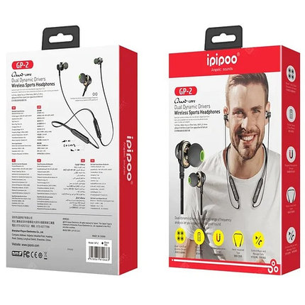 Беспроводные шейные BLUETOOTH наушники ipipoo GP-2, фото 2