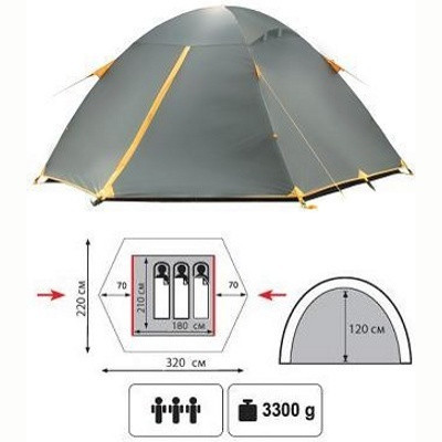 Туристическая палатка Tramp Scout 3 - фото 1 - id-p147406428