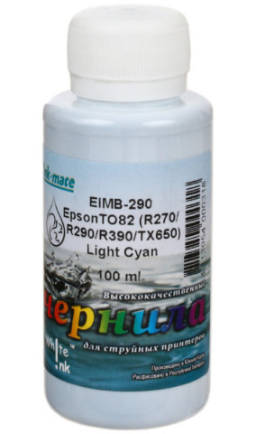 Чернила WI Epson EIMB 290-T082 CLARIA (водорастворимые) 100 мл, светло-синие - фото 1 - id-p127256205