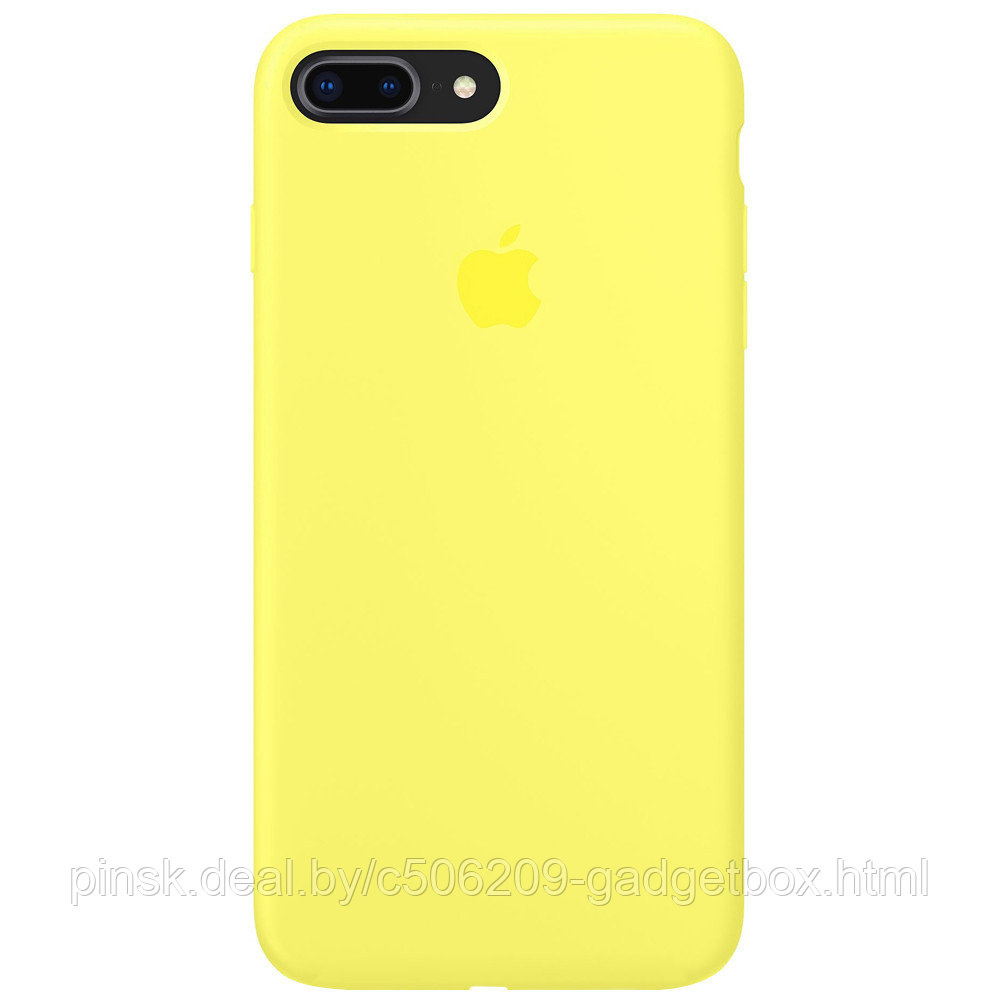 Чехол Silicone Case для Apple iPhone 7 Plus / iPhone 8 Plus, #4 Yellow (Желтый) - фото 1 - id-p130057979