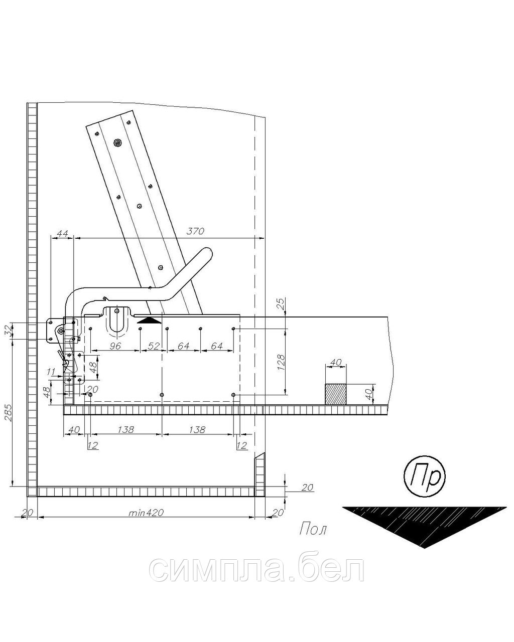 Фиксатор кроватных оснований для механизма 582 - фото 2 - id-p147420621