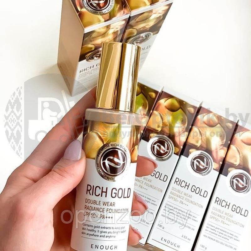 Увлажняющая основа с эффектом сияния и экстрактом золота Enough Rich gold Double wear radiance foundation - фото 5 - id-p147434074