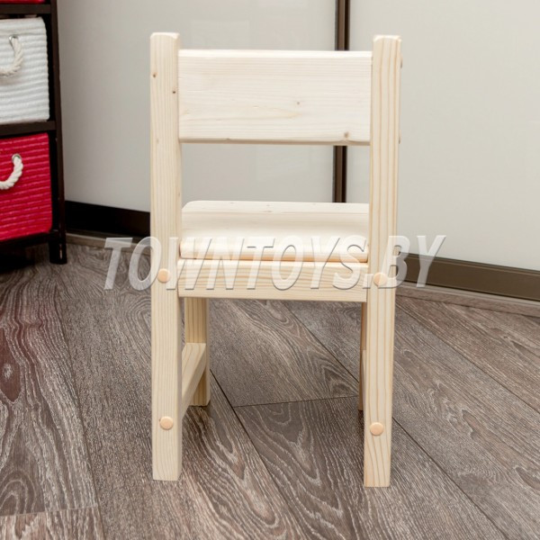 Детский деревянный стульчик маленький арт. SDN23. Высота до сиденья 23 см. Цвет натуральное дерево. - фото 5 - id-p147436173